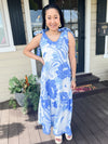 blue and white floral J.Marie Dress