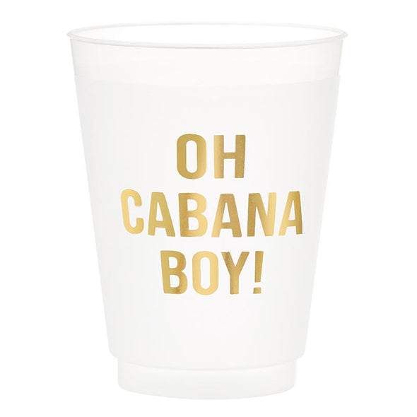 Oh Cabana Boy Frosted Cup Set