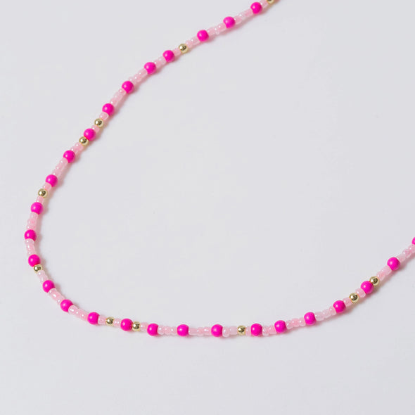 pink beaded necklace 