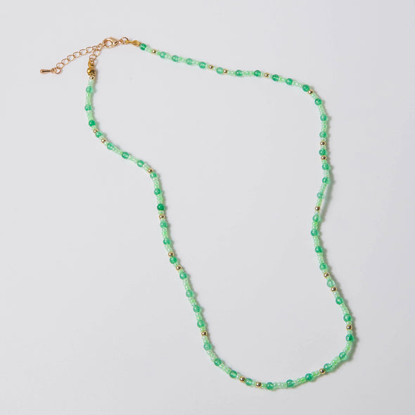 green beaded necklace 