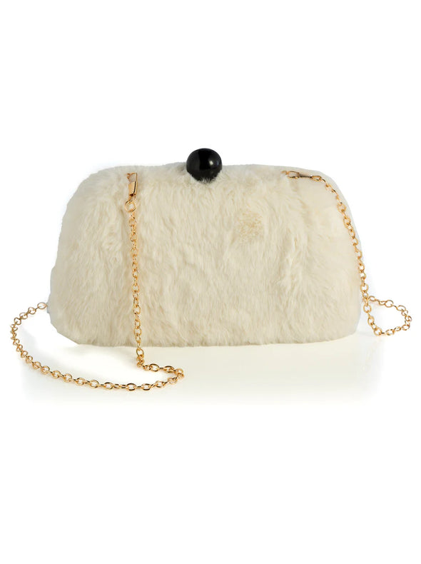 Lana Minaudiere Ivory Bag