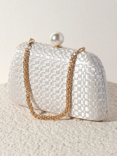 Lavinia Minaudiere Ivory Bag