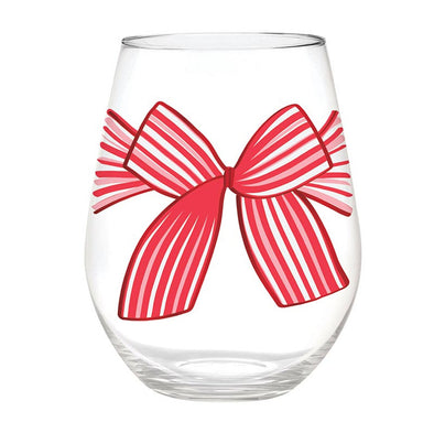 Full Wine Bottle Glass-Bows