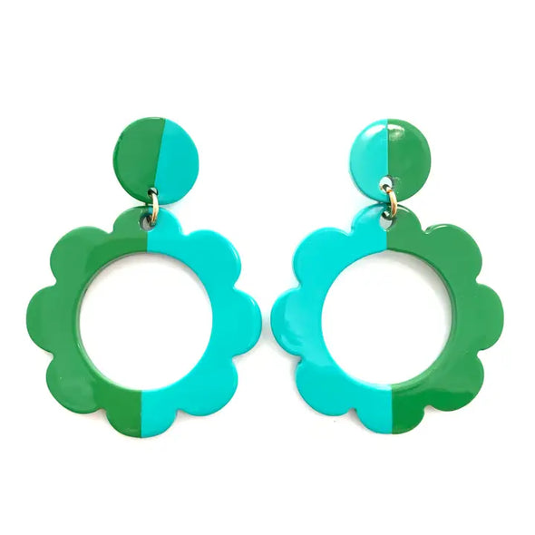 The Colorblock Flower Earring (Three Colors)
