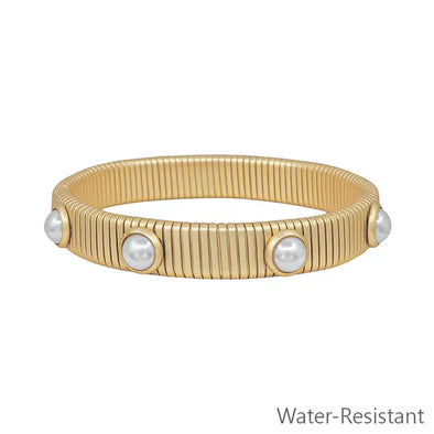 The Ribbed Stretch Bracelet (Two Colors)