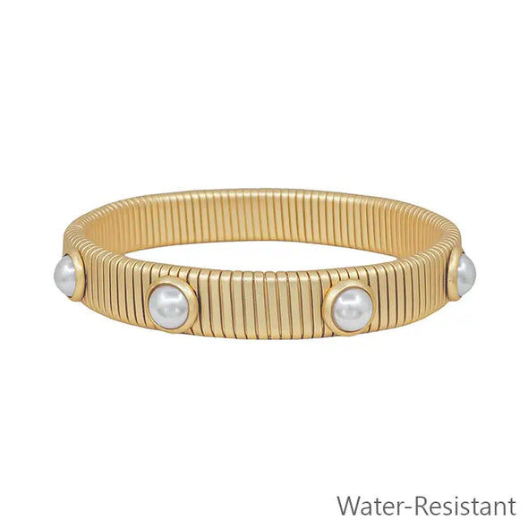 The Ribbed Stretch Bracelet (Two Colors)