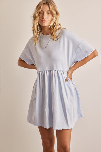 light blue cotton dress
