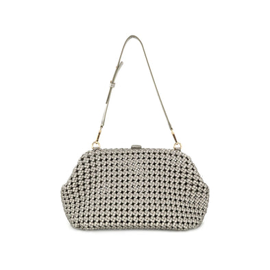 The Skylar Braided Clutch-Pewter