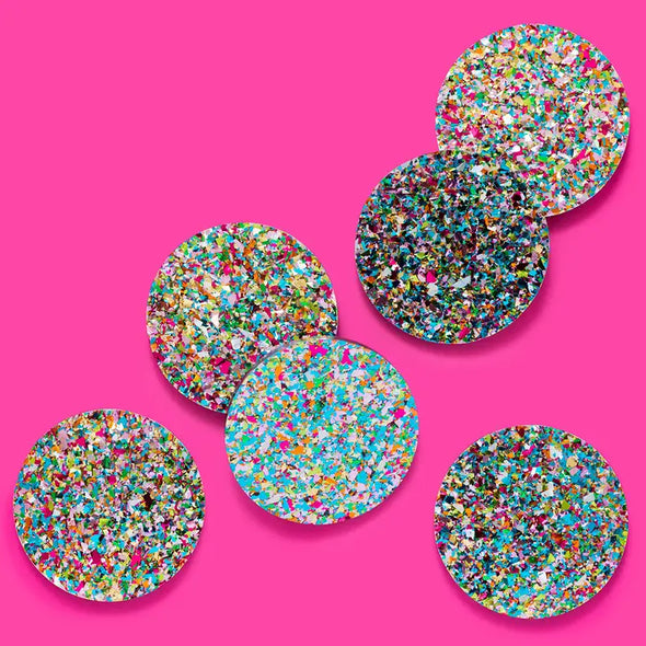 Confetti Acrylic Coasters (multi colored)