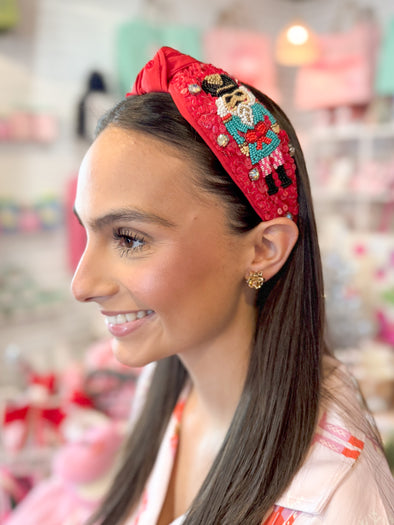 Nutcracker Sequin Headband-Red