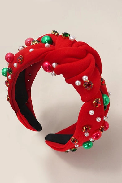 The Jingle Bell Headband-Red