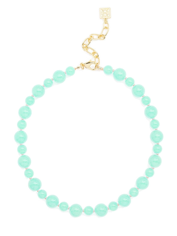 turquoise glass bead necklace