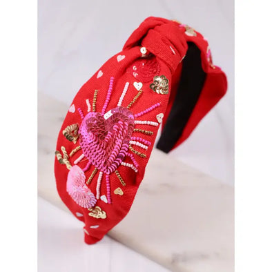 The Bursting with Love Headband-Red