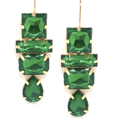 green gemstone earrings