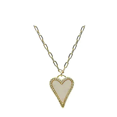 The Mother of Pearl Heart Necklace