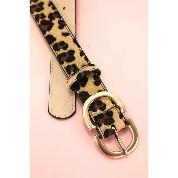 Double D Belt-Leopard