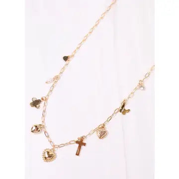 The Marin Charm Necklace-Gold