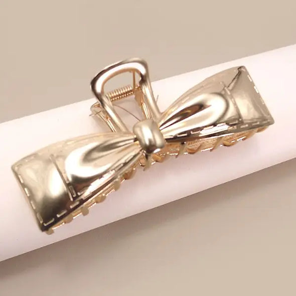 The Metal Bow Clip-Gold