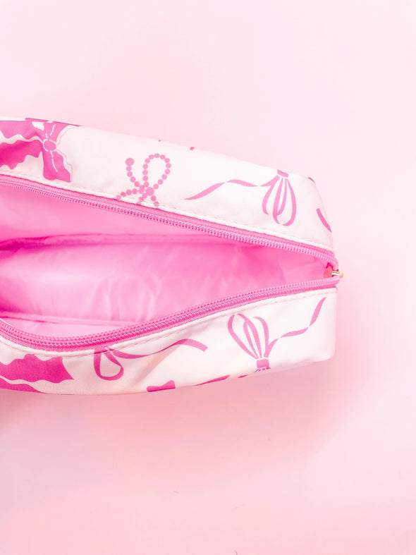 The Pink Bow Cosmetic Pouches