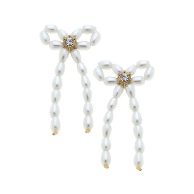 Kristin Pearl Bow Studs