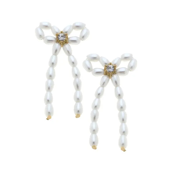 Kristin Pearl Bow Studs