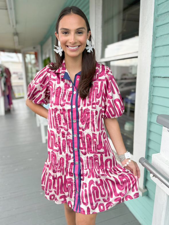 (THML) The Possibilities Button Up Dress