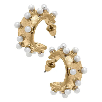 The Persephone Pearl Studded Hoop