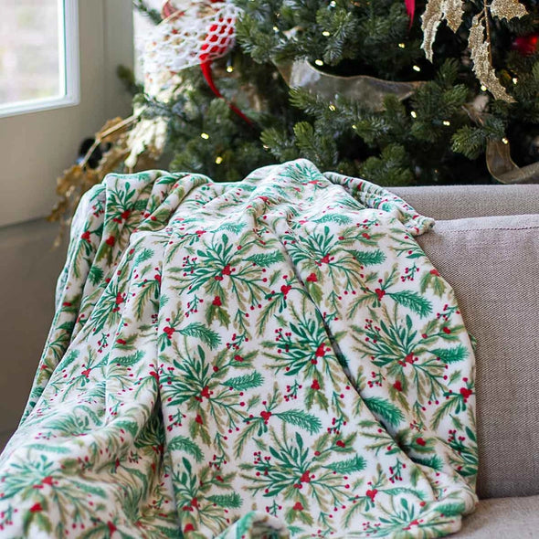 Holly Jolly Throw-Cream