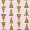 Pink christmas tree giftwrap