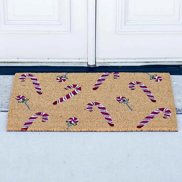 Candy Cane Lane Doormat