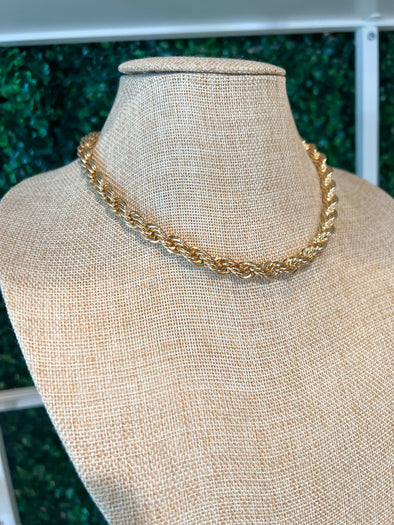 thick braided chain necklace 