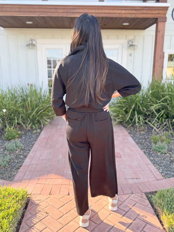 The Bridget Wide Leg Black Jumpsuit