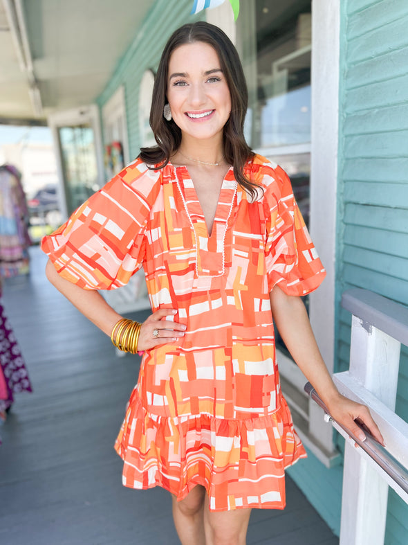 (THML) The Pampano Abstract Dress
