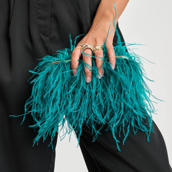 The Harlow Feather Clutch (2 Colors)