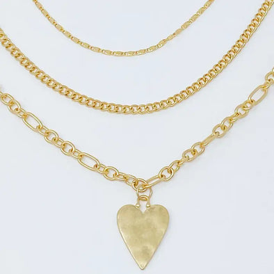 The Heart Charm Layered Necklace-3