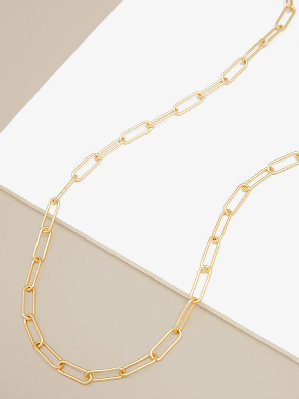 gold paperclip necklace 