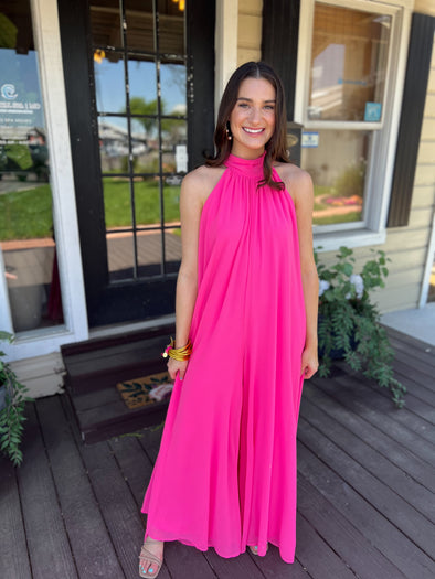 The Ally Jumpsuit(Hot Pink)