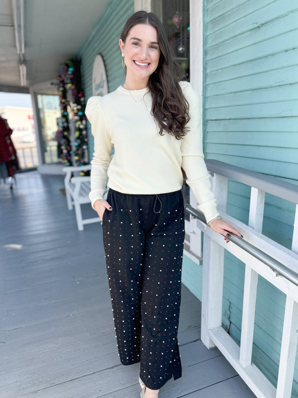 The Paige Pearl Soft Pants-Black