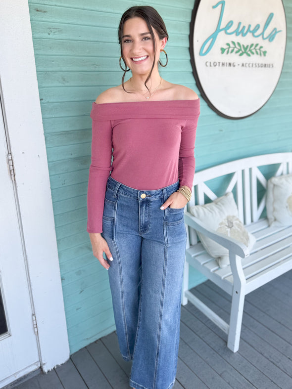 The Brock Off the Shoulder Tops (Two Colors)