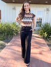 The Blaire Ponte Flare Pants-Black