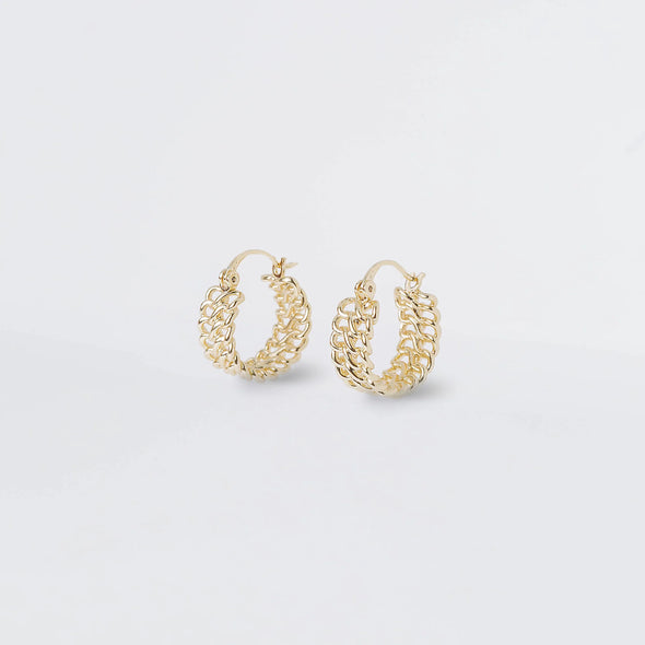 The Moneca Hoop Earring-Gold