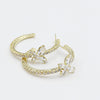 gold crystal butterfly earrings