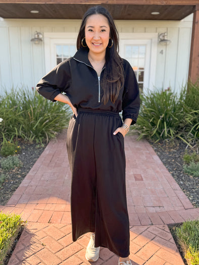 The Bridget Wide Leg Black Jumpsuit