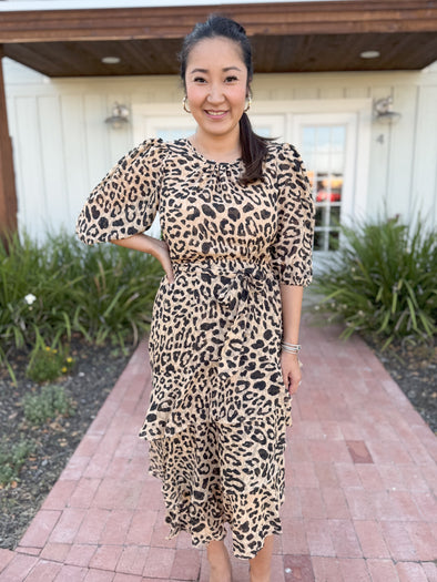 The Java Leopard Ruffle Dress