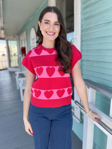 (THML)The Robert Heart Top-Red