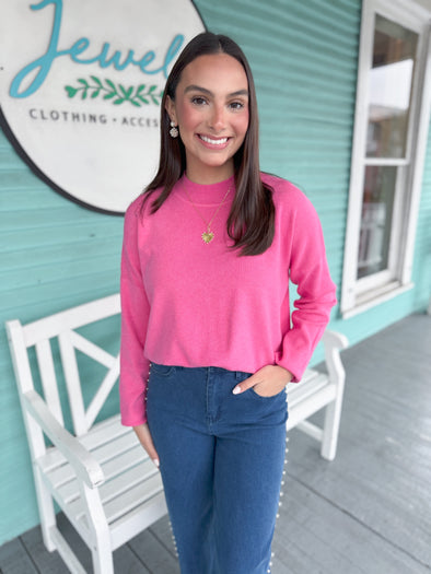 pink sweater