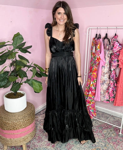 The Dramatic Black Ruffle Gown