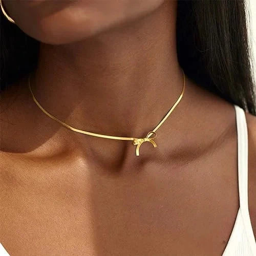 Sweet Bow Choker Necklace