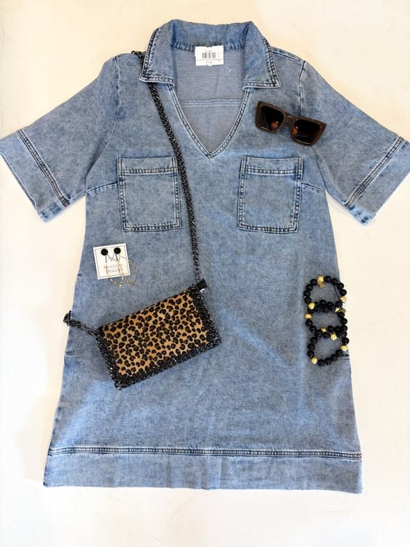 The Double Pocket Denim Dress