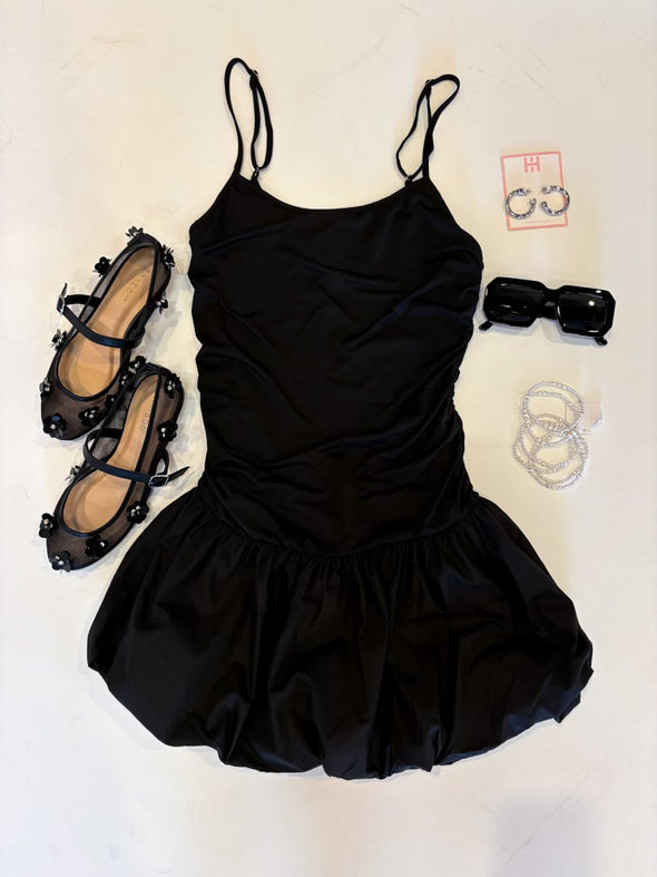 The Alcott Black Bubble Dress